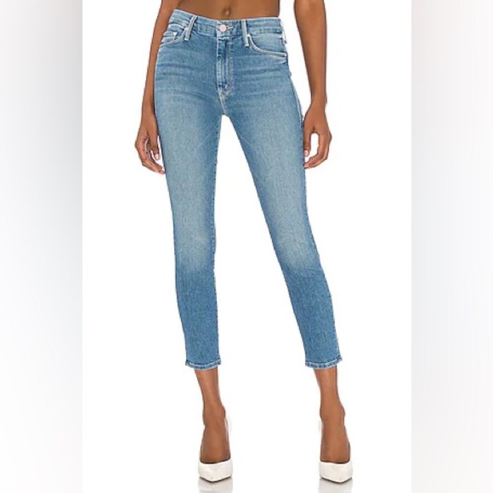 Mother The Looker Crop Independent Studies Light Wash Skinny Jean Size 27